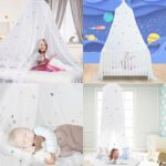 Bed Canopy with Glowing Space in The Dark, Bed Curtain for Baby Cot, Kids Bed & Toddler Bed, Single & Double Bed, Mosquito Net Canopy for Girls or Boys Room, Fire Retardant Fabric - Image 6