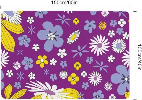 Soft Area Rugs for Bedroom Living Room Rugs Nursery Girls Carpets Kids Home Decor Rugs ,Purple Flower - Image 2