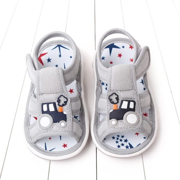 Cocila Toddler Sandals Boys Girls Summer Children Infant Toddler Shoes Girls Sandals Flat Bottom Anti Open Toe Non Slip Breathable Soft Comfortable Cartoon Car Toddler Boys Wide Sandals - Image 5