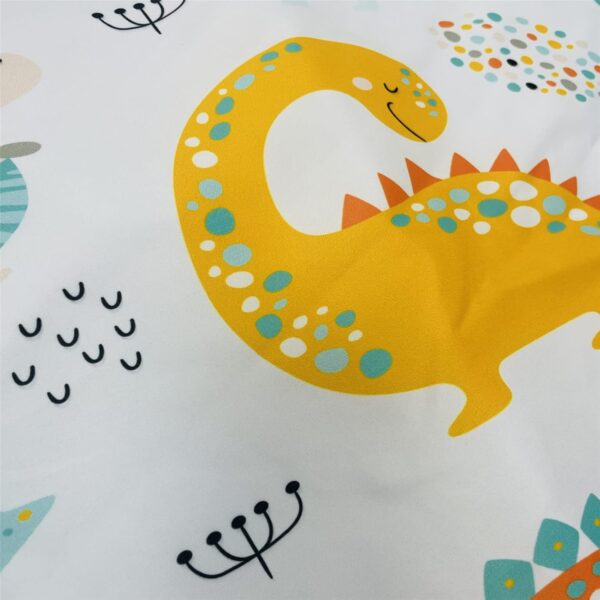 YUANZU Baby Bedding Set Double for Kids Boys Girls Nursery Duvet Cover Set 3 Pieces Colorful Cute Dino Animals Printed Soft Microfiber Quilt Cover with Zipper Closure (200 x 200 cm & 2Pillowcase) - Image 7