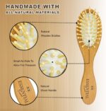 Essentials Encore Bamboo Baby Air Cushion Brush for Massage - Soft Bristle Hairbrush for Newborn and Infant - Gentle Scalp Stimulation - Baby Brush and Comb Set Newborn - Baby Hair Brush and Comb Set - Image 3