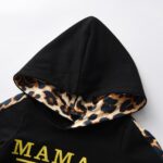 Planooar Baby Girl Clothes Outfit Leopard Print Long Sleeve Hooded Tops + Pants - Image 2