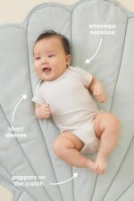 MORI Baby - Unisex Short Sleeve Ribbed Bodysuit - Premium Bamboo and Cotton Blend - Effortless Dressing and Supreme Comfort - Image 2