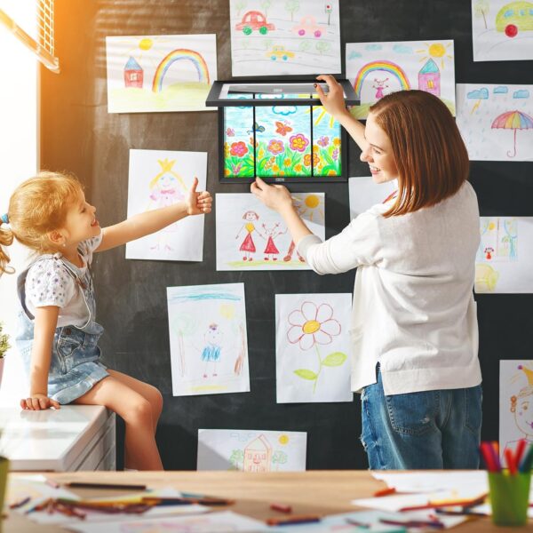 Kids Art Frame Picture Frame - A3 Kids Artwork Display Frame Front Opening 34X46 cm, Black Family Photo Frame for Wall, for Bedroom, Living Room Decor - Image 5