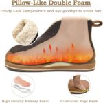 KuaiLu Mens Felt Winter Warm Boot Slippers Cosy Memory Foam Fleece Lined Bootie Slippers with Comfy Arch Support House Shoes Non-Slip Indoor Outdoor Hard Sole - Image 5