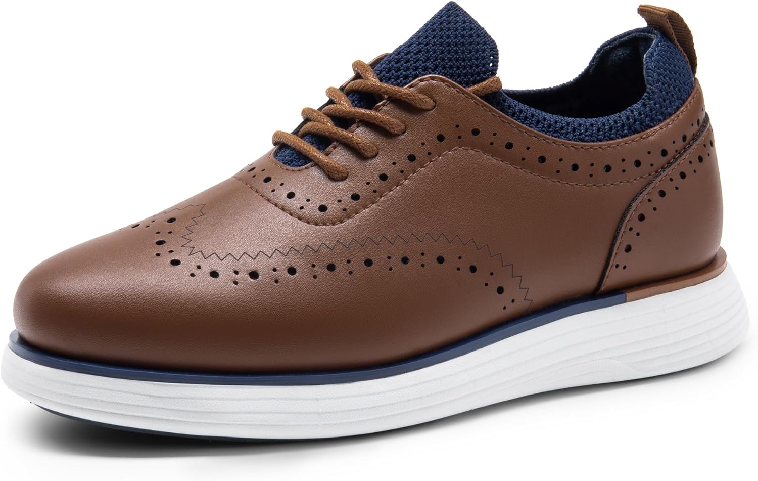 71c9j-b3ogL._AC_SL1500_.jpg Bruno Marc Boy's Comfy MaxFlex Dress Sneakers Fashion Oxfords Casual Wingtip Brogue Shoes - Image 1