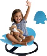 Sensory Spinning Chair, Autism Kids Sensory Swivel Toys, Sit and Spin Wobble Chair for Suitable for Boys and Girls with Autism and Adhd,Toddler Sensory Equipment (Penguin-Blue）