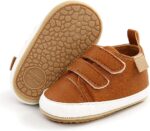 Baby Girls Boys Sneakers Toddler PU Leather First Walking Shoes Anti-Slip Infant Newborn Prewalker Sneakers for 0-18 Months with Sock - Image 4