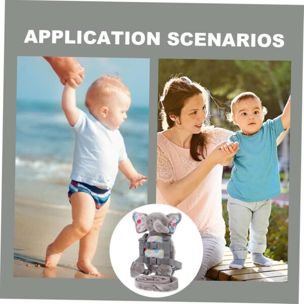 Vaguelly Safety Backpack for Kids Elephant Design with Anti-Lost Leash for Toddlers - Image 9