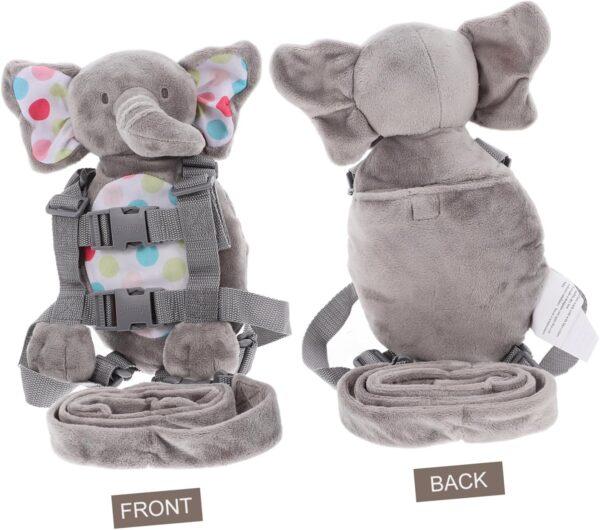 Vaguelly Safety Backpack for Kids Elephant Design with Anti-Lost Leash for Toddlers - Image 4