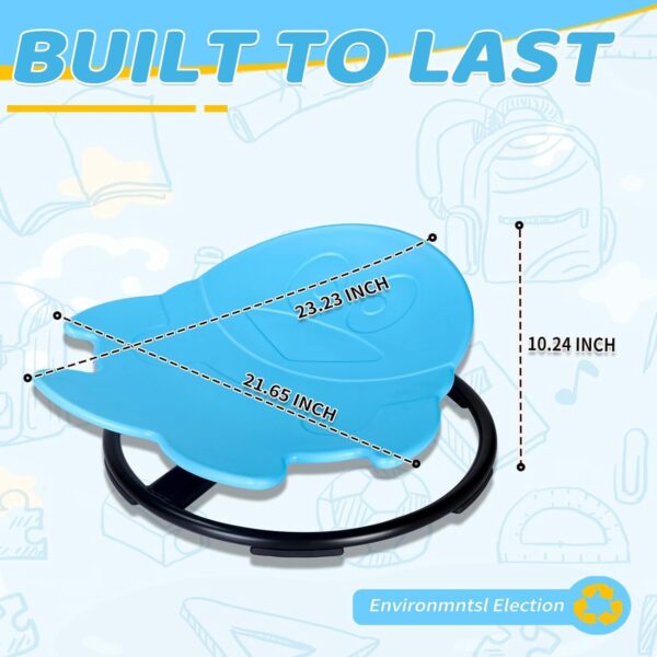 Sensory Spinning Chair, Autism Kids Sensory Swivel Toys, Sit and Spin Wobble Chair for Suitable for Boys and Girls with Autism and Adhd,Toddler Sensory Equipment (Penguin-Blue） - Image 2