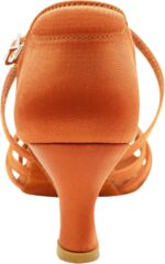 s.lemon Latin Shoe,Leather Satin Latin Salsa Ballroom Dancing Shoe for Beginners & Practice - Image 4