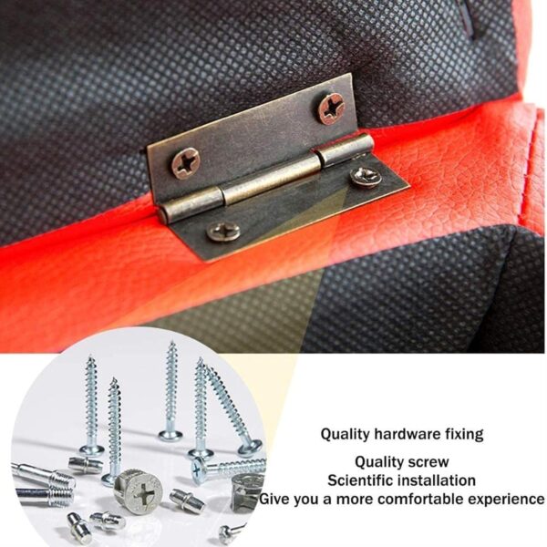 Faux Leather Upholstered Storage Ottoman Footstool Cube Bench Seat with Hinge Top Toy Box Organizer Chest - Image 7