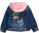 Peacolate 2-11Y Little&Big Girls Sequin Outerwear Embroidery Denim Jacket