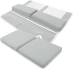 TOPBATHY Bath Kneeler with Elbow Rest Pad Set, Quick-Drying Anti-Skid Kneeling Pad and Elbow Support for Baby Bathing Time Bathtub Kneeling Cushion Mats with Storage Bag for Bathroom Kneeling