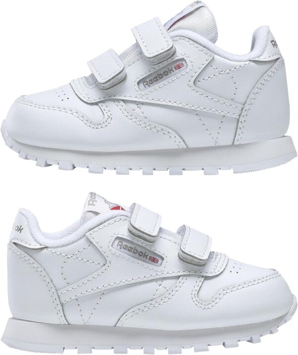 Reebok Unisex Baby Cl Lthr 2v Sneaker, White Carbon Vecblu, 5.5 UK Child - Image 8