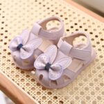 Girls Shoes Size 5 Toddler Baby Girl Shoes Breathable Shoe Dew Toe Shoe Bag Head Sandals Girl Sandals Baby Soft Shoe Sandals For 0 To 2 Years Girls School Shoes Size 9 Black - Image 2