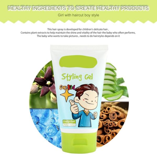 Zjhukfmc 125ml Boy Styling Gel, Styling Gel For Kids, Baby Hair Gel, Fruit Fragrance Baby Hair Gel, Hair Styles Setting Gel With Fast Acts, Non Greasy Styling Gel For Baby - Image 7