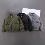 Toddler Baby Boys Winter Coat Thick Puffer Down Jacket Kids Baseball Jacket Varsit𝐲 Coat Zip up 𝐁omber Jacket - Image 2