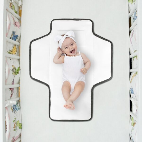 Baby Changing Pad, Built-in Pillow Portable Changing Mat for Baby, 51 * 64cm Nappy Pad, Foldable Waterproof Diaper Changing Pad, Compact Diaper Changing Pad, Portable Changing Mat for New-Born - Image 6