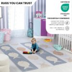 Livabliss Fish Washable Kids Rug - Childrens Rugs for Bedroom 160x213 cm, Machine Washable Animal Rug for Girls and Boys Bedroom, Playroom and Nursery Rugs - Girl, Boy, Baby, Kids Carpet, Cream - Image 3