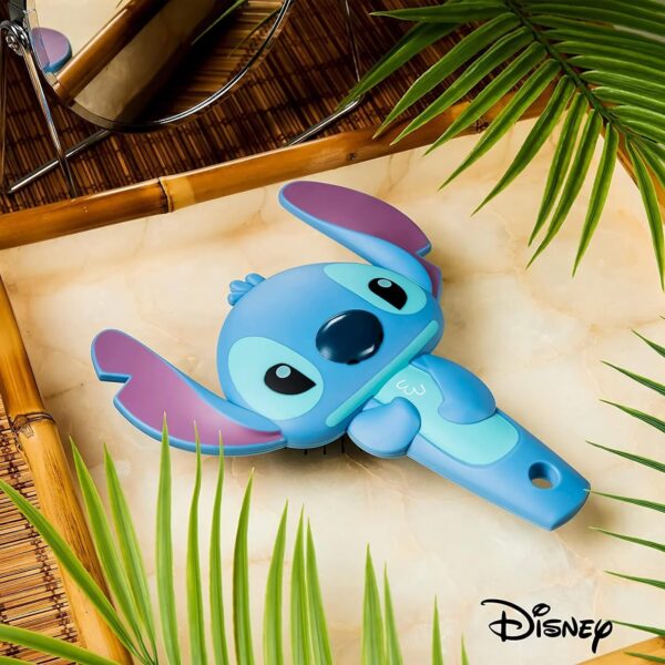 Disney Stitch Detangle Hair Brush for Women Teenagers Girls Minnie Mouse Baby Yoda Paddle Brush Stitch Gifts (Blue Stitch 3D) - Image 2