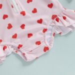 MAHUAOYIXI Toddler Baby Girl One Piece Swimsuit Long Sleeve Swim Rash Guard Ruffles Bathing Suit Floral Print Zip Up Sunsuits Swim Romper Jumpsuit Swimwear Beachwear - Image 7