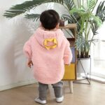 TINAYAUE Hooded Cloak Cloaks Warm Knitted Poncho Toddlers Lamb Wool Cape Poncho Coat Hoodies Winter Halloween Cape Snowsuit Outwear Hooded Wool Blend Capes for Boys Girls Baby - Image 5