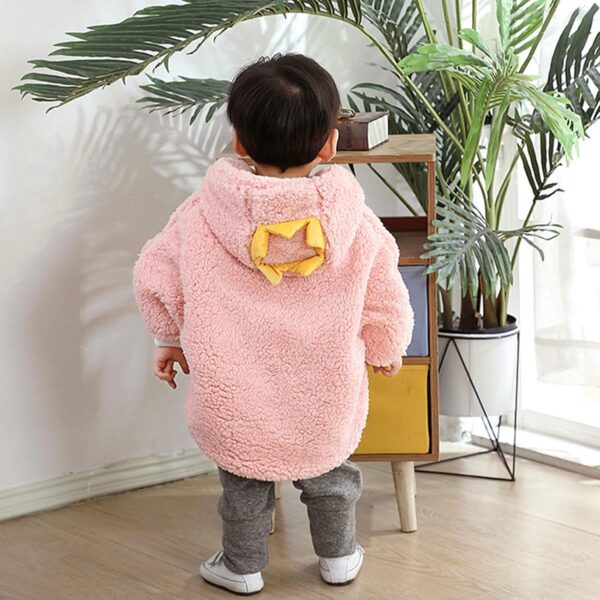 TINAYAUE Hooded Cloak Cloaks Warm Knitted Poncho Toddlers Lamb Wool Cape Poncho Coat Hoodies Winter Halloween Cape Snowsuit Outwear Hooded Wool Blend Capes for Boys Girls Baby - Image 5