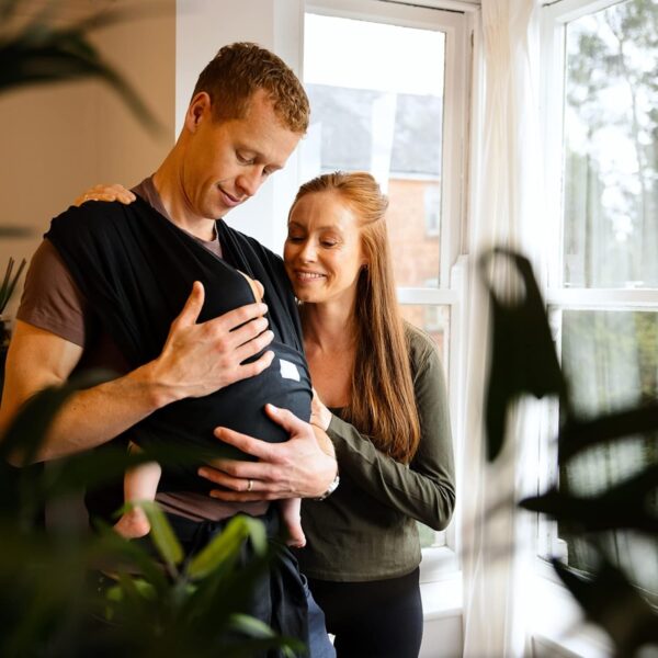 Gaia Baby Wrap | Newborn - 15Kg | Premium Supersoft Tencel Fabric | Certified Hip Healthy | Ebony - Image 4