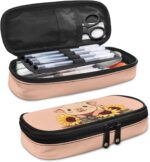 Howilath Pig Pencil Case for Kids Big Capacity Pencil Pen Case Office College School Storage Bag Pencil Pouch Holder Box Organizer for Girls - Image 2