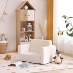 Tiita Kids Sofa, 2-in-1 Toddler Chair, Convertible Children Couch to Lounger, Flip Out Kid Sofas Chair, Toddler Armrest Chairs Bed, Folding Kids Play Sofa for Girl or Boy (Beige) - Image 4