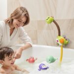 TUMAMA Kids Bath Toy Baby from 1 Year, Children's Shower Bath Toy from 1 2 3 4 5 6 Years with 3 Wind-Up Toys, Water Toy Children's Shower for the Wall, Bathtub Water Toy - Image 4
