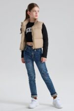 SOLOCOTE Girls Puffy Vest Coat Water-Resistant Warm Winter Sleeveless Kids Jacket for 6-14 Years - Image 4