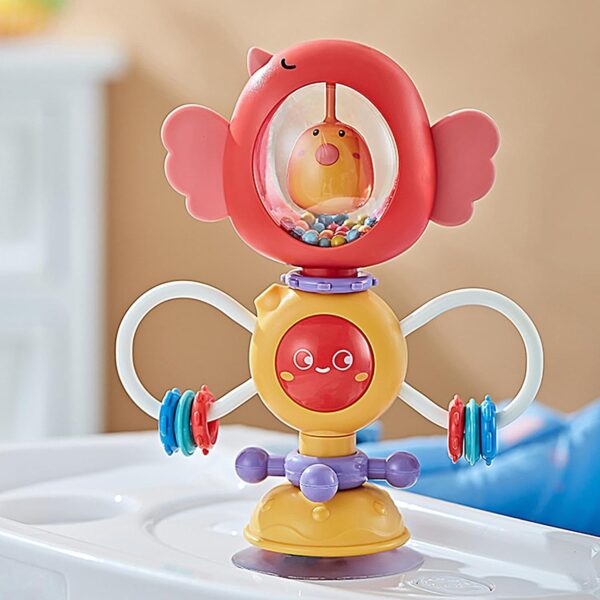 Newborns Baby Toys Wrist Rattle - High Chair Suction Toy, Suction Base Cup Toy | Sensory Activity Center Developmental Toys with Early Development Baby Toys, Sensory Teether Baby Toys - Image 4