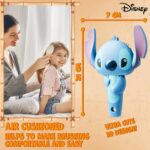 Disney Stitch Detangle Hair Brush for Women Teenagers Girls Minnie Mouse Baby Yoda Paddle Brush Stitch Gifts (Blue Stitch 3D) - Image 7
