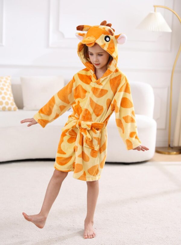 CuteOn Girls Bathrobe Kids Gifts for Toddler Boys Robe Size 2-13T - Image 3