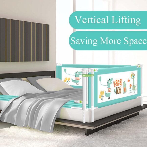 FOGUO Bed Rail for Toddlers for Twin Bed, Bed Rail for Kids Full Size Bed, Bed Rail for Baby Crib, Extra Long Bed Guardrail, Vertical Lifting Bed Guardrail, for Large Bed & Double Bed - Image 5
