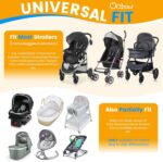 Orzbow Universal Baby Mosquito Net & Buggy Sun Shade with UPF50+,Breathable Pram Net Cover with Two-way Zipper & Adjustable Stroller Sun Cover with Bag for Pushchair,Car Seat & Carrycot (Black) - Image 7