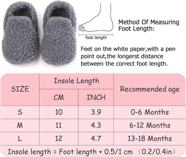 Maeau Baby Boys Girls Lightweight House Slippers Winter Warm Fleece House Shoes Winter Anti-Slip First Walking Shoes Prewalker Boots - Image 5
