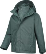 Mountain Warehouse Fell Kids 3 in 1 Jacket - Water-Resistant Triclimate Raincoat, Detachable Inner Coat & Packaway Hood - for Walking, Hiking & Outdoors - Image 4