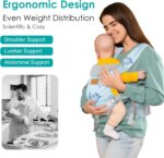 YooxArmor Baby Carrier Newborn to Toddler, Ergonomic Adjustable Toddler Carrier for 7-33 Lbs, Cozy Lightweight Infant Carrier with Neck Support, Baby Holder Carrier with Lumbar Support for Mom Dad - Image 2