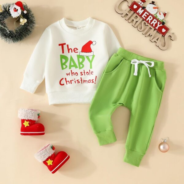 CHENSIYU Kids Boys Girls Baby Pants Set Kids Boys Girls Gym Pants Baby Boys Girls Elasticated Bloomer Tracksuit Bottoms Infant Gym Leggings Baby Born Clothes Baby Christmas Costumes - Image 2
