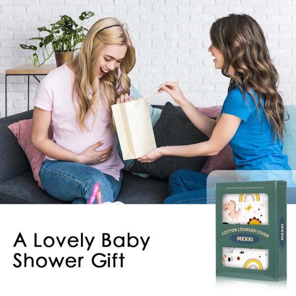 Infant Lounger Baby Nest Replacement Cover | Hypoallergenic | Premium | [Fits Dockatot Deluxe+] (Cover Only) (Rainbow Dino) - Image 7