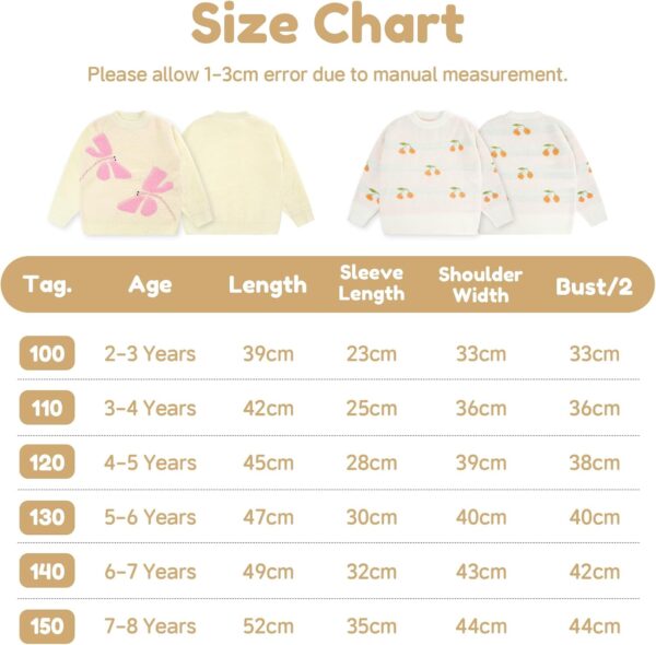 JiAmy Toddlers Kids Girls Fuzzy Sweater Pullover Crew Neck Winter Fluffy Sweatshirt Sweet Long Sleeve Warm Soft Comfort Casual Clothes 2-8 Years - Image 7