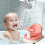 Zasdvn Baby Bath Chair, Soft Touch Baby Bath Seat, Folding Stand Baby Bath Tub for Bathtub Cute Shape Baby Shower Chairs, Baby Toddler Child Bath Support Seat, Cute Shape Baby Shower Chairs Bathroom - Image 5