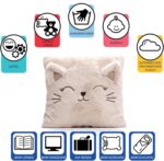 Ecrou cuddly pillow for children, fluffy decorative pillow with filling, children's pillow, decorative pillow for baby room, children's room decoration, birthday gift for women 35 x 35 cm (beige) - Image 6