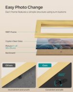 SONGMICS Collage Picture Frames, 12 Frames for 4x6 Photos, Collage Photo Frames for Wall, Multi Frames, Wall Decor, Pale Gold RPF026A01 - Image 4