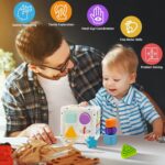 Baby Toys for 1 2 Year Old Boys Girls, Montessori Sensory Toys for 12 18 Months 1st Gifts Educational Learning Shape Sorter Activity Cube Travel Toys for Autism Toddlers Birthday Presents - Image 7