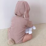 Baby Bunny Outfit Baby Boys Girls Easter Outfits Bodysuit Romper with 3D Bunny Ear Hat 0-24 Months - Image 2